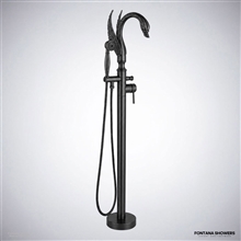 Matte black swan tub faucet