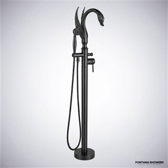 Matte black swan tub faucet