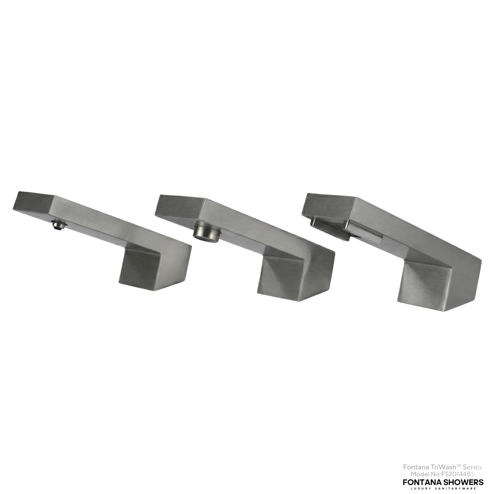 Fontana TriWash brushed stainless 3-in-1 touchless faucet system