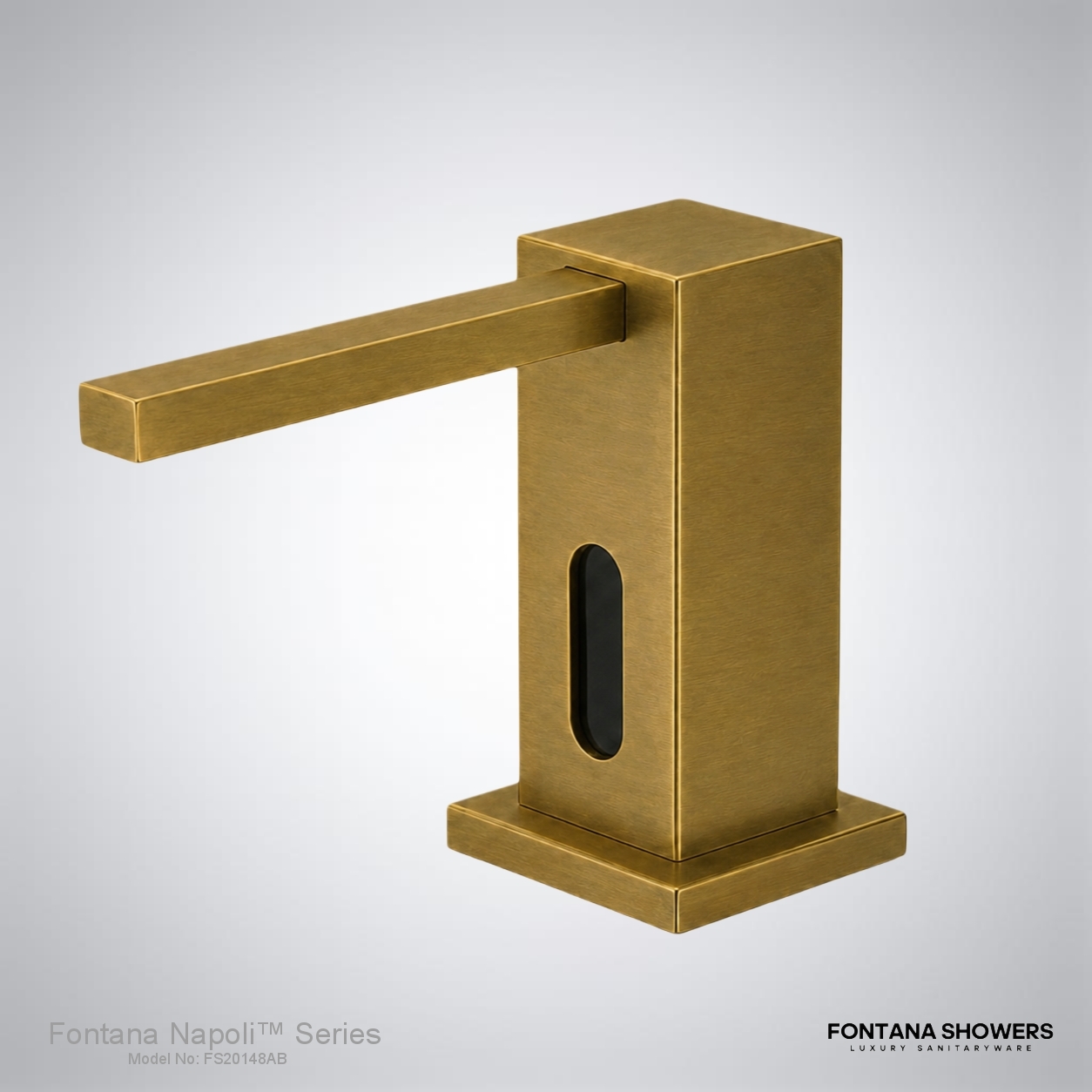 Fontana Napoli antique brass smart control shower for modern specification projects