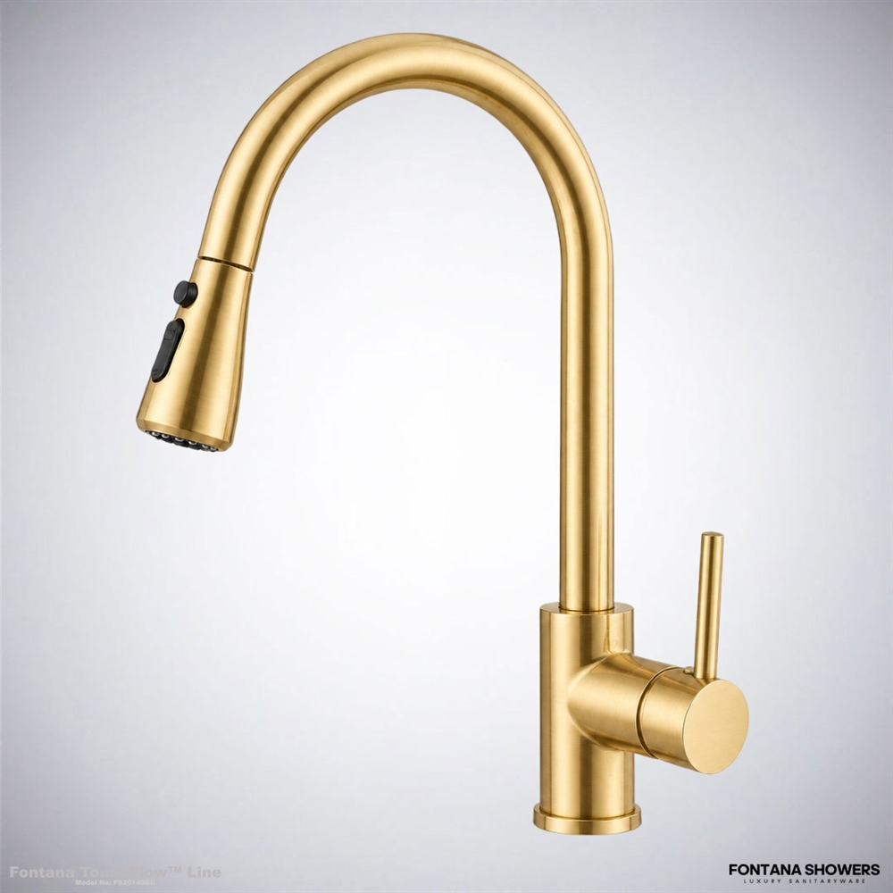 Fontana Hydexoâ„¢ â€“ Brushed Gold Kitchen Faucet