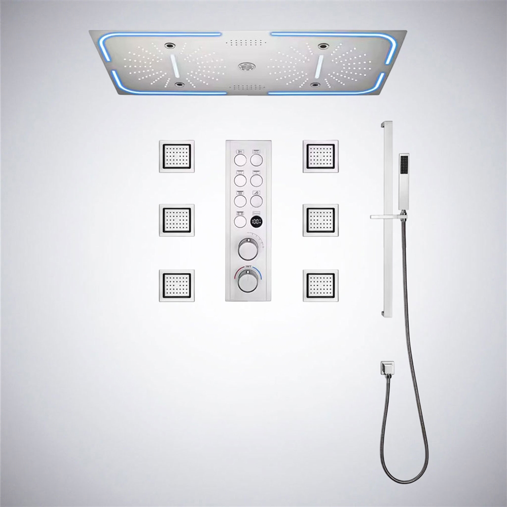 Fontana Ilario™ Edition – Brushed Nickel Digital LED Shower