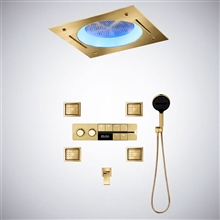 Fontana Rivellisâ„¢ Series â€“ Brushed Gold LED Music Shower