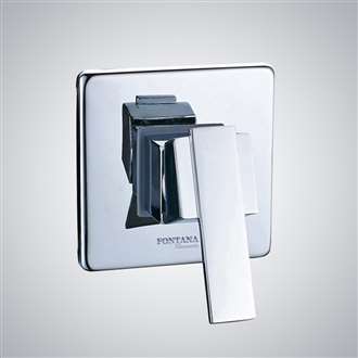 Shower Controls BIM Files Chrome Finish Wall Mounted Square Shape 1 Way Concealed Shower Mixer Valve Type B