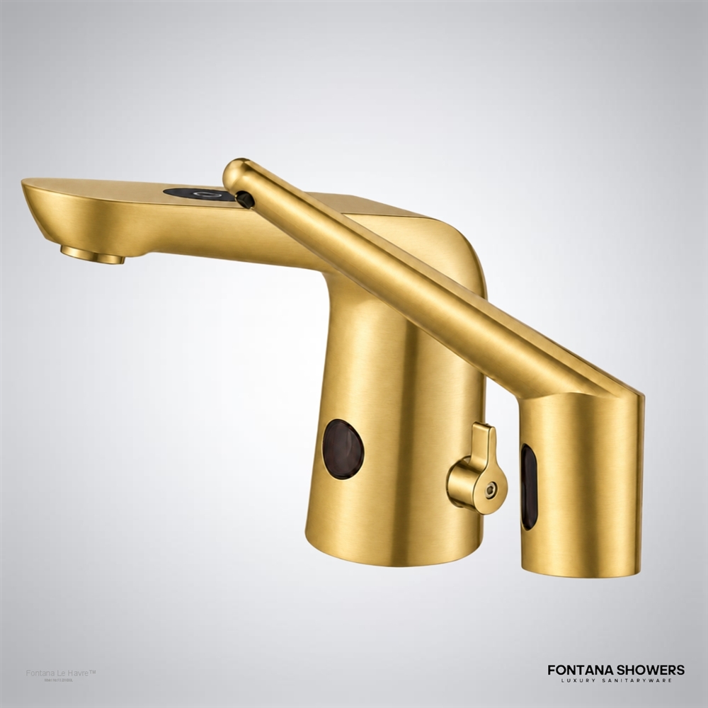 Commercial gold infrared sensor faucet with automatic soap dispenser