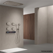 Brushed nickel smart shower system