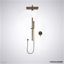 Milano antique brass heritage shower