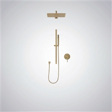 Milano brushed gold rain shower