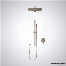 Milano brushed nickel rain shower
