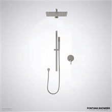 Milano chrome rainfall shower set