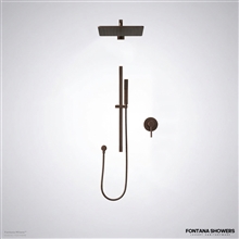 Milano bronze rainfall shower set
