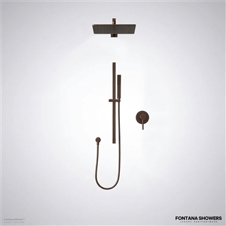 Milano bronze rainfall shower set