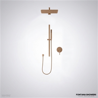 Milano rose gold rainfall shower