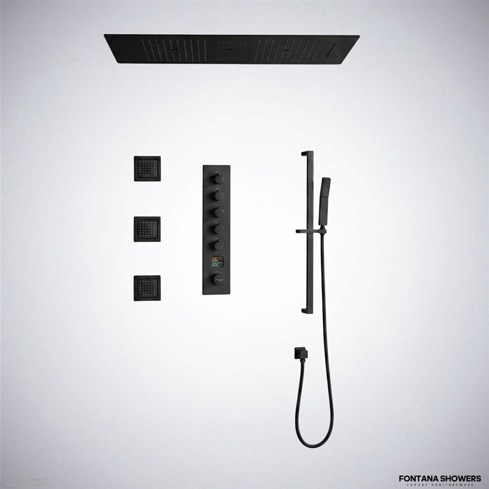 Fontana Solano Digital Shower in Matte Black