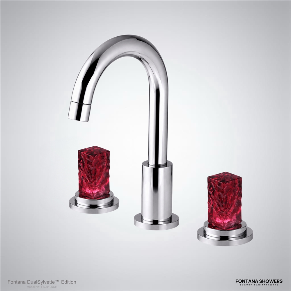Fontana DualSylvette Edition Chrome two handle bathroom faucet
