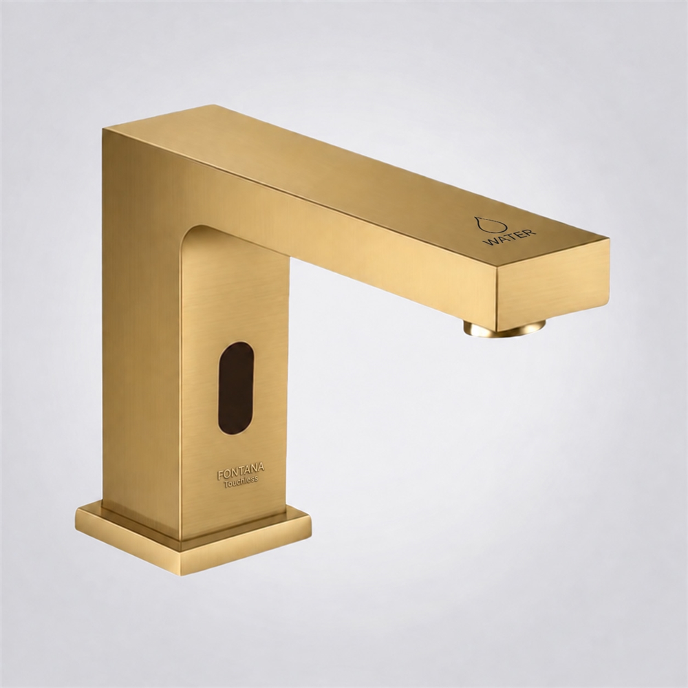 FontanaAquaPurea Champagne Deck-Mounted Automatic Sensor Faucet