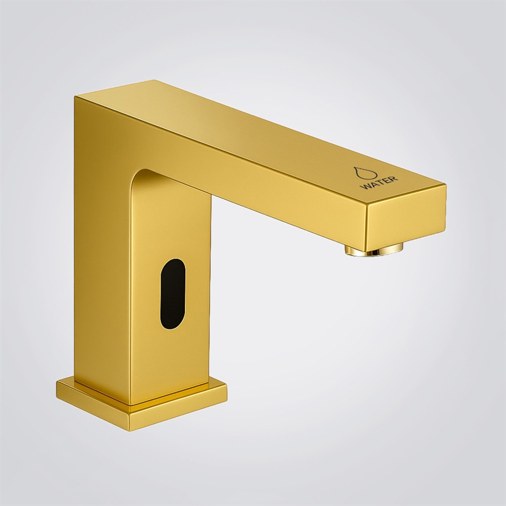 FontanaAquaRay Gold Deck-Mounted Automatic Sensor Faucet