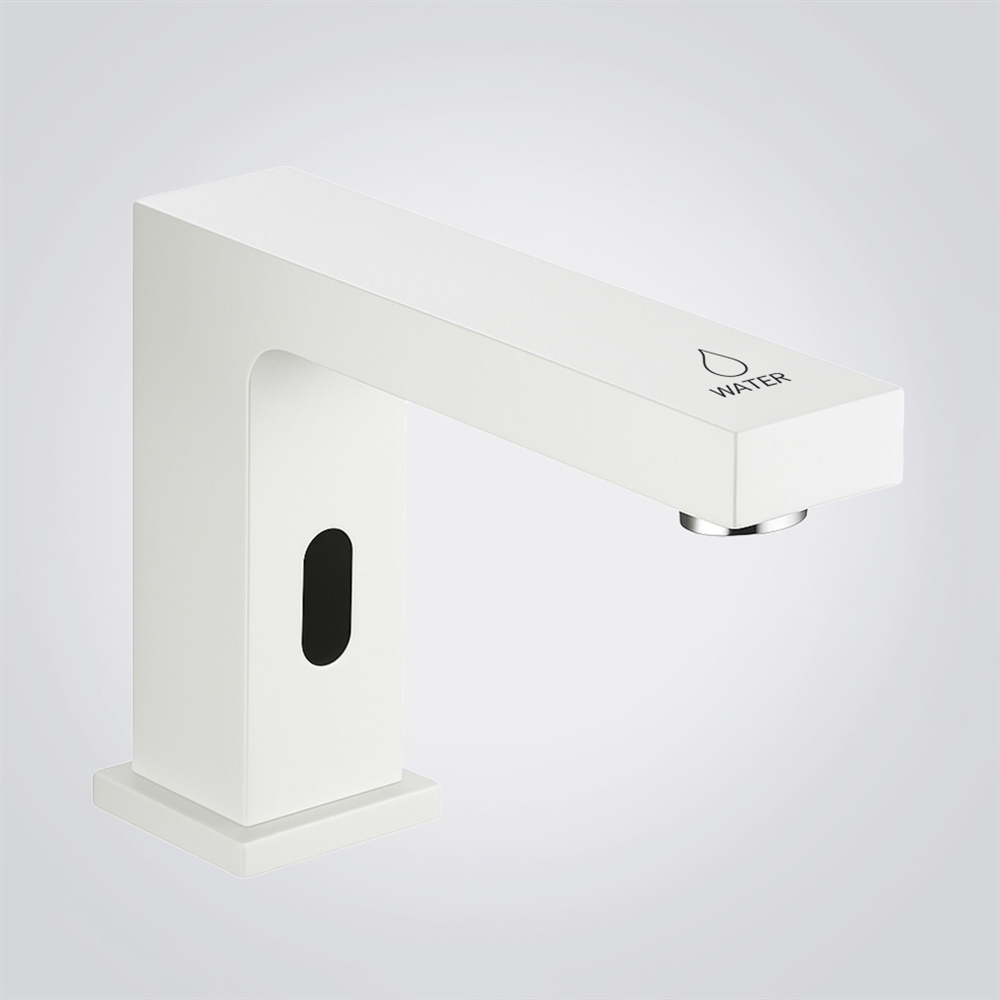 FontanaStreamEdge Matte White Touchless Sensor Faucet