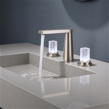 Gold crystal handle faucet