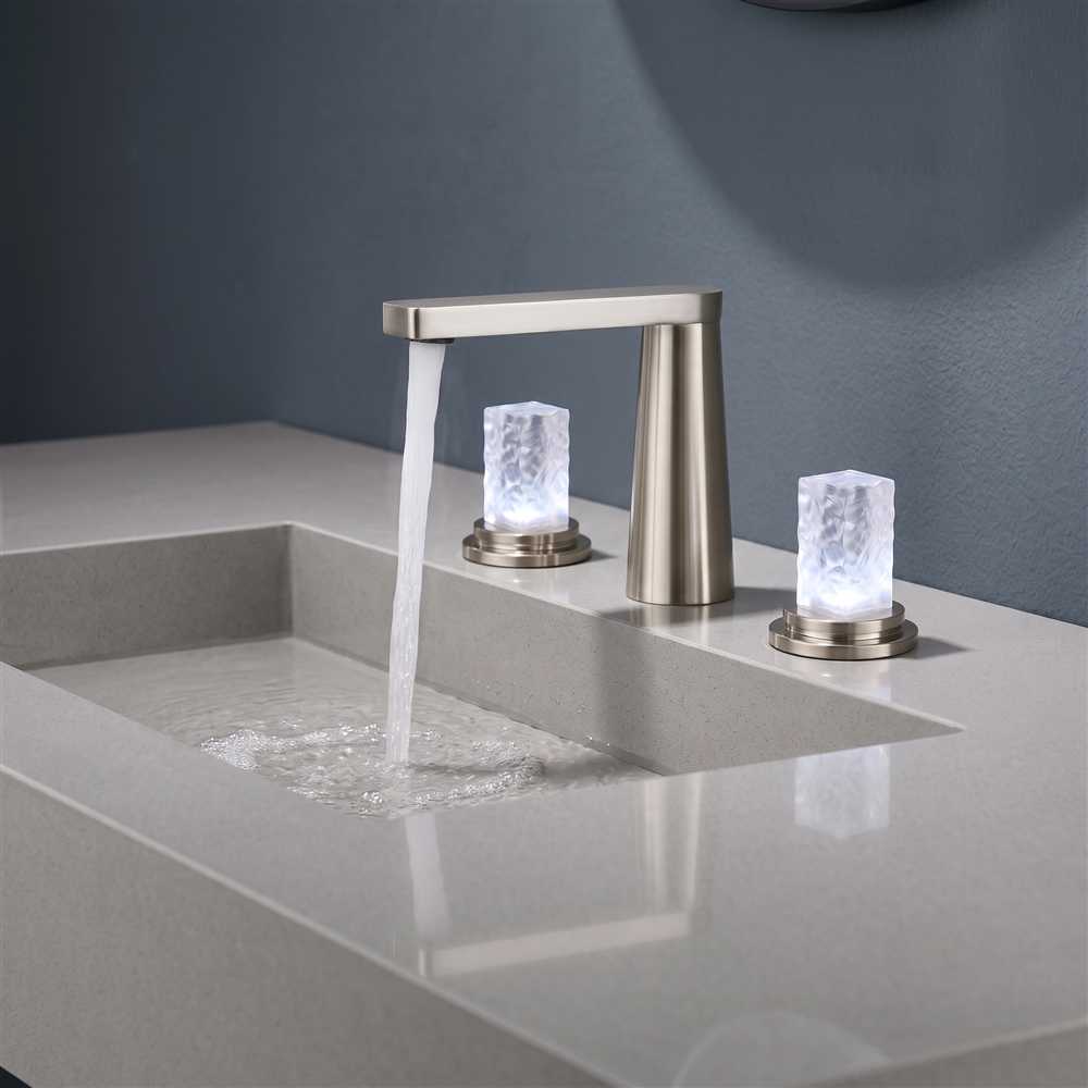 Gold crystal handle faucet
