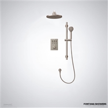 Fontana Forli brushed nickel digital rainfall shower system