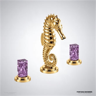 Gold seahorse luxury faucet