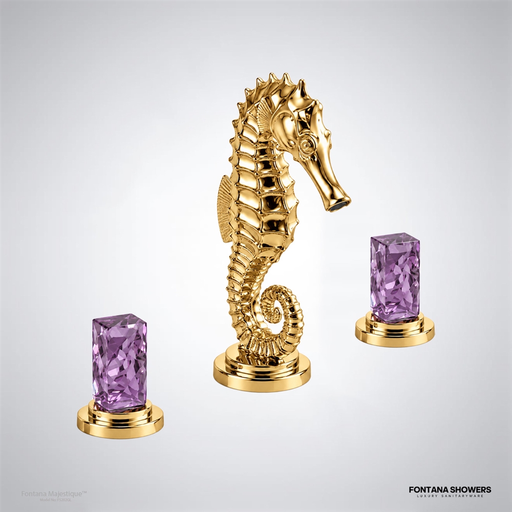 Gold seahorse luxury faucet