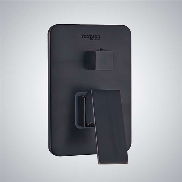 Fontana Black Bronze Finish 3 Way Wall Mounted Hot & Cold Shower Mixer Valve Wall-Mounted Thermostatic Shower Valve