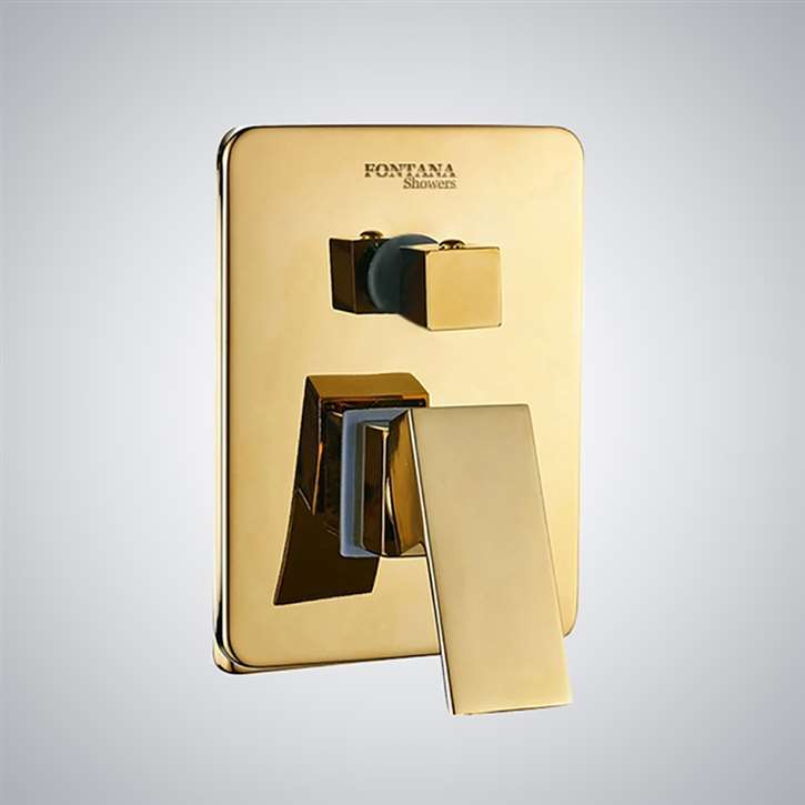 Fontana Hot & Cold Water Control Gold 3 Way Wall Mounted Shower Mixer ...