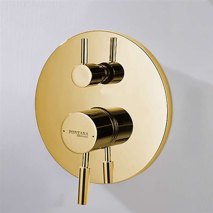 Fontana Gold Wall Mounted Shower Valve Mixer 2-Way Concealed at ...