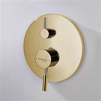 Shower Controls Revit Families Brushed Gold Wall Mounted Shower Mixer 2 Way Concealed