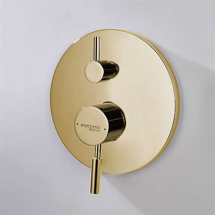 Fontana Brushed Gold Wall Mounted Shower Mixer 2-Way Concealed | Luxury ...