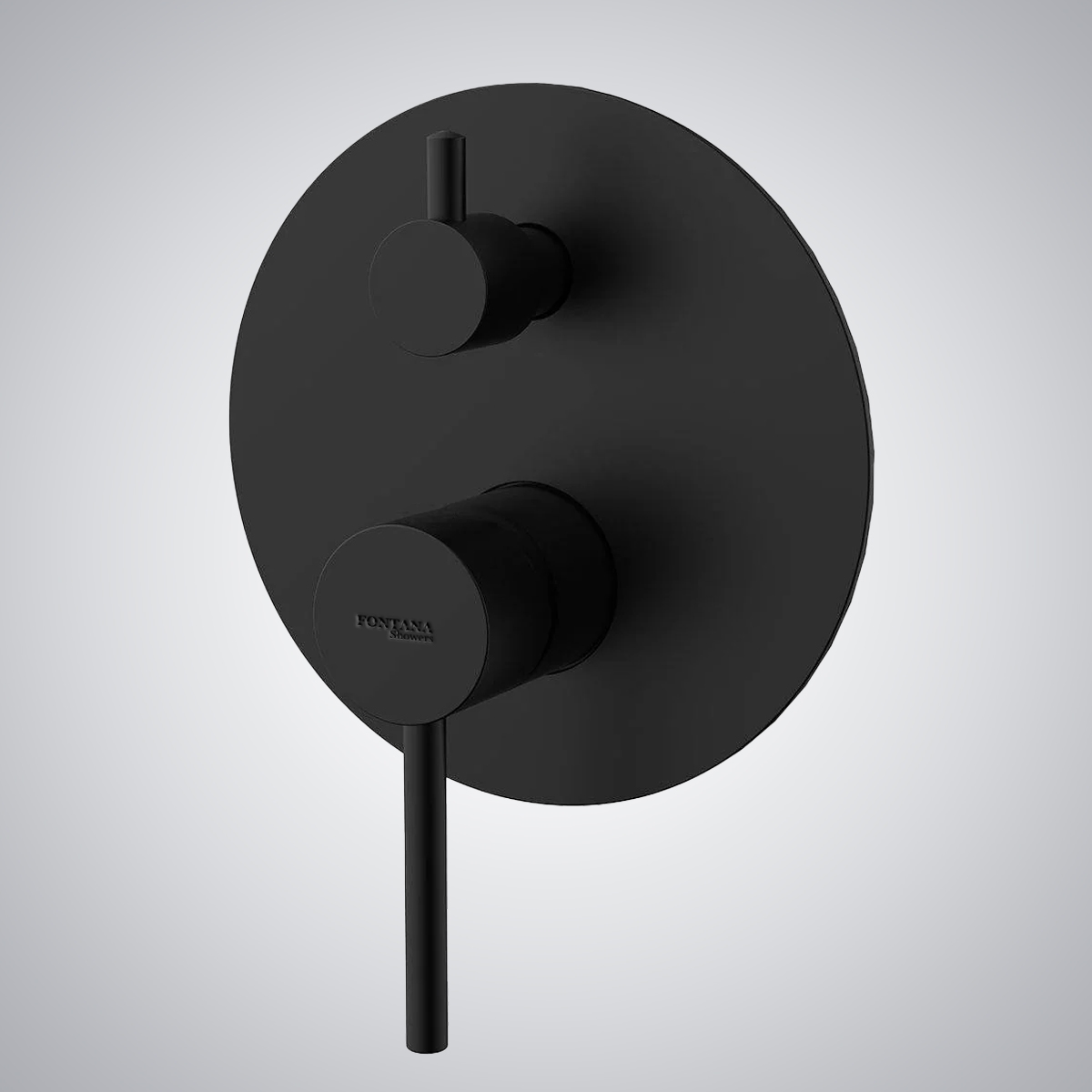 Fontana Round Shape Wall Mounted Shower Mixer 2-Way Concealed In Matte Black