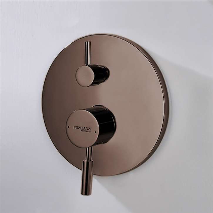Now Fontana Round Oil Rubbed Bronze Wall Mounted Shower Mixer 2 Way ...