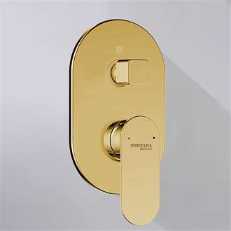 Shower Controls Revit Families Complete with Trim 2-Way Concealed Wall Mounted Shower Mixer Valve In Brushed Gold