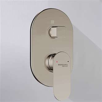 Fontana Brushed Nickel Thermostatic Shower Mixer Wall Mounted Concealed