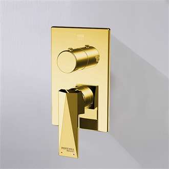 USA Supplier Fontana Gold Thermostatic Shower Mixer Wall Mounted 2 Way Concealed
