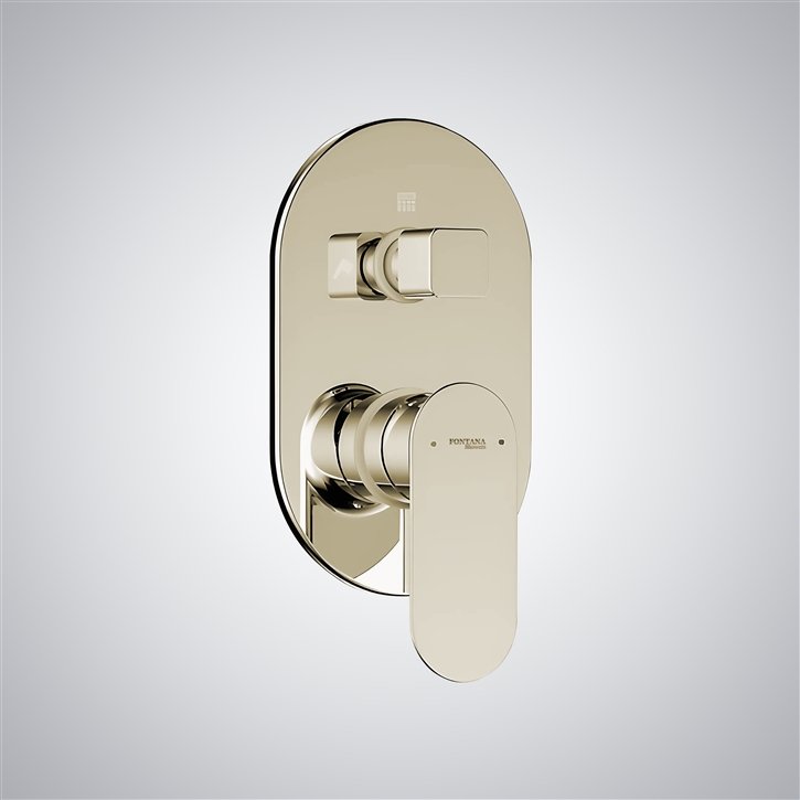 Fontana Deck Mounted Thermostatic 2-Way Shower Mixer In Champagne