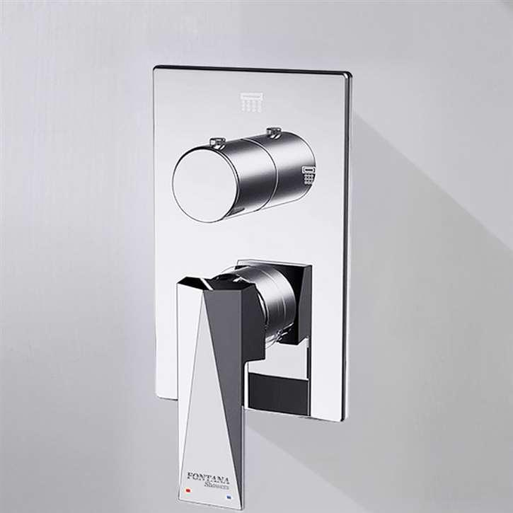 Chrome Shower Mixer Valve Wall Mounted 2 Way Wall Mounted