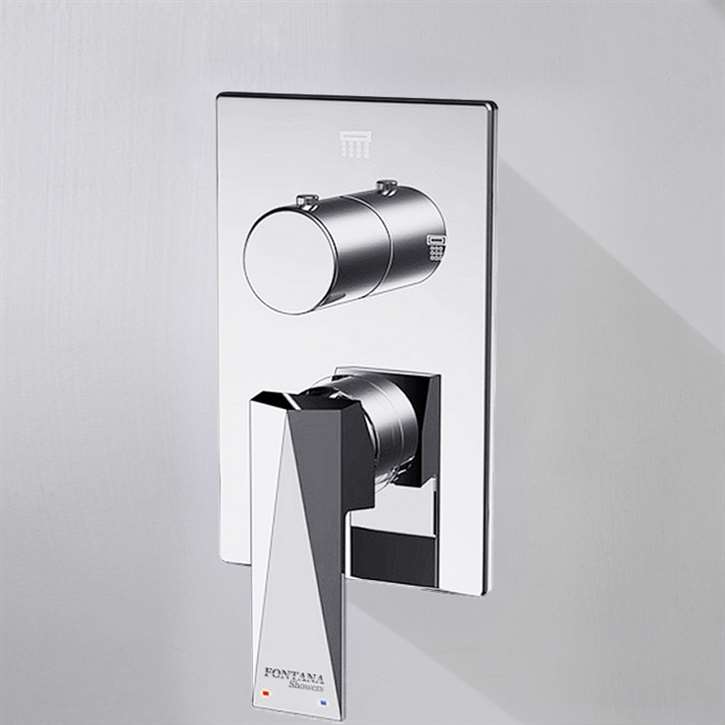 Chrome Shower Mixer Valve Wall Mounted 2 Way Wall Mounted| Dual Control