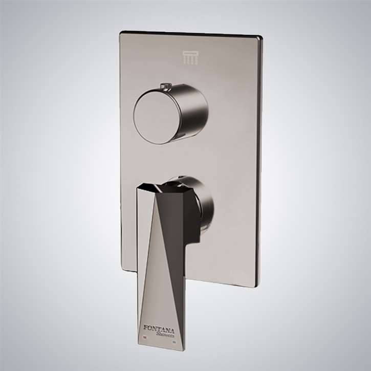Brushed Nickel Finish 2 Way Concealed Shower Mixer Valve