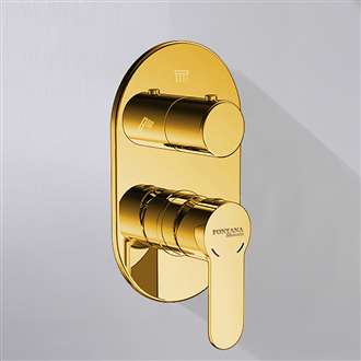 Shower Controls BIM Files Gold Shower Valve Mixer 2-Way Concealed Wall Mounted