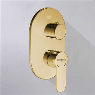 Shower Controls BIM Files Brushed Gold 2-Way Concealed Wall Mounted Shower Mixer Valve