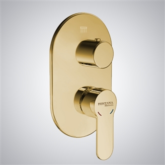 Fontana Brushed Gold 2-Way Concealed Wall Mounted Shower Mixer Valve