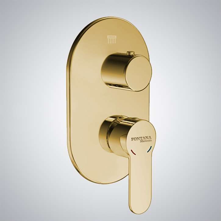 Fontana Brushed Gold Wall Mounted Shower Mixer Valve