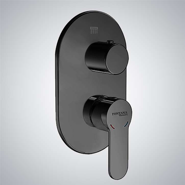 Fontana  Concealed 2 Way Shower Mixer Valve In Matte Black