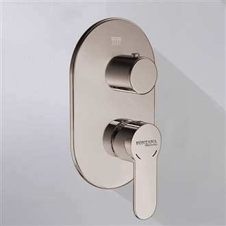 Fontana Concealed Brushed Nickel 2 Way Shower Mixer Valve Wall Mounted
