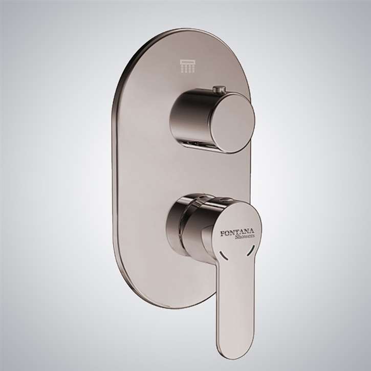 Fontana Concealed Brushed Nickel 2 Way Shower Mixer Valve Wall Mounted