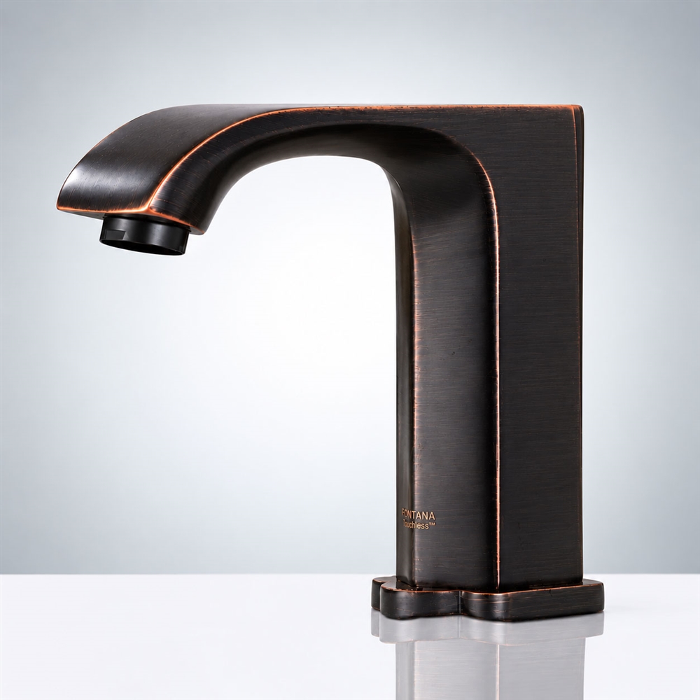 Fontana Commercial Matte Black Automatic Sensor Bathroom Faucet