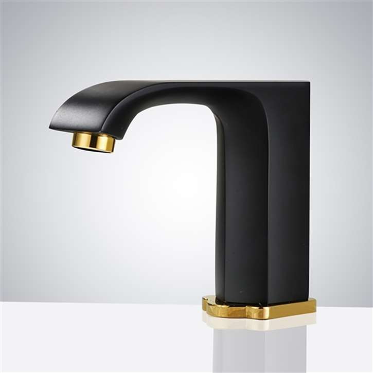 Public Restroom Black Faucet